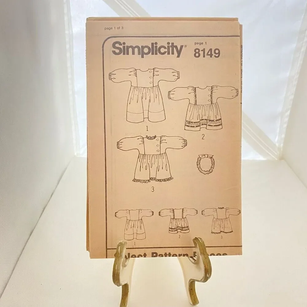 #8149 Simplicity Childs Dress Sewing Pattern Size 5-6X